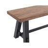 Alaterre Furniture 48" Odin Solid Wood Bench Black: Mid-Century Modern, Pine Frame, Seats 2 - 3 of 4