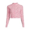 Lands' End Women's Long Sleeve Mock Neck Cropped UPF 50 Sun Protection Rash Guard - 3 of 3