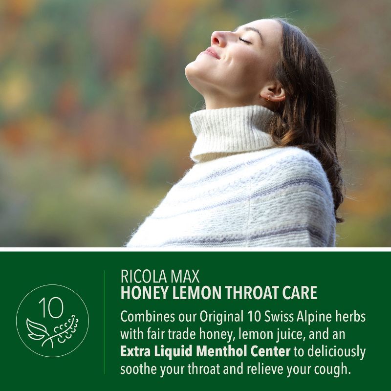 Ricola Max Throat Care Drops - Honey Lemon - 34ct, 3 of 10