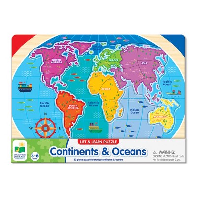 The Learning Journey Lift & Learn Puzzle Continents & Oceans