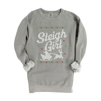 Simply Sage Market Ugly Sweater Sleigh Girl Garment Dyed Sweatshirt
