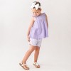 RuffleButts Baby/Toddler Seersucker Ruffle Trim Woven Shorts - 4 of 4
