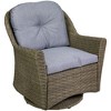 Northlight 34" Gray Resin Wicker Deep Seated Glider Chair with Gray Cushions - image 3 of 4