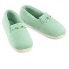 Collections Etc Rosette Plush Terry Cloth Padded Foot Bed Skid-Resistant Slippers - 3 of 4