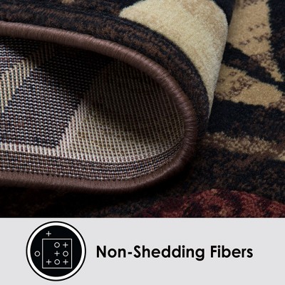 Catalina Black and Brown Abstract Area Rug