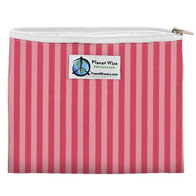 Planet Wise Reusable Zipper Sandwich Bag - Pink Stripes, Pink