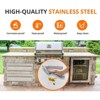 30 W x 6.5H x 23D Inch Outdoor Kitchen Drawers, Stainless Steel BBQ Access Drawers for BBQ Island or Grill Station, Silver - 3 of 4