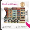 Pimpernel Boat Scene Placemats - Set of 4 Cork-Backed Dining Table Mats Featuring Serene Waterside Artwork with Protective Finish - 3 of 4
