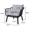 Set of 2 Outdoor PP Club Chairs, All-Weather Patio Stacking Chairs for Garden, Poolside, and Deck - 4 of 4