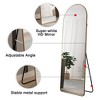 NicBex Arched Full Length Mirror for Bedroom,Floor Mounted Wall Mirror with Aluminum Alloy Metal Frame,Floor Mirror for Living Room - 4 of 4