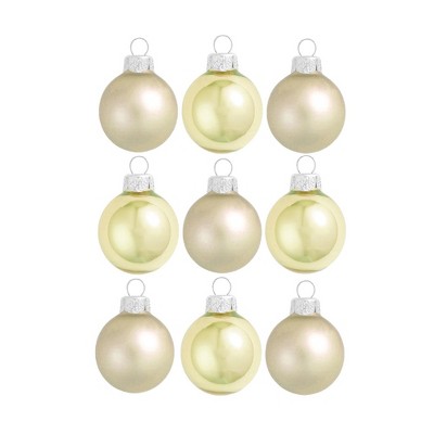 Northlight 9ct Matte and Pearl Glass Ball Christmas Ornaments 2" - Champagne Gold