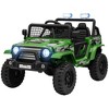 Qaba 12V Ride on Car, Ride on Truck, Battery Powered Toy Car with Remote, 4 Suspension Wheels, 3 MPH Max Speeds, Music, Horn & Lights, Green - 4 of 4