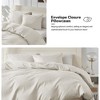 Peace Nest Solid Faux Linen Duvet Cover Set - 4 of 4