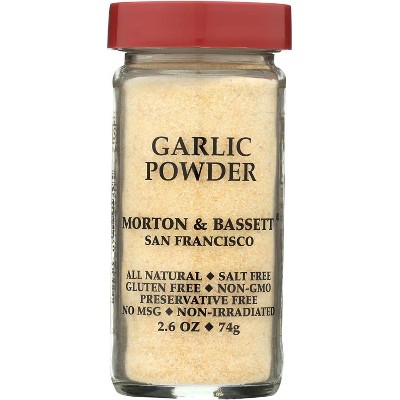 Morton & Bassett, Seasoning, Garlic Powder, Pack of 3, Size 2.6 OZ, (Gluten Free Yeast Free) 3