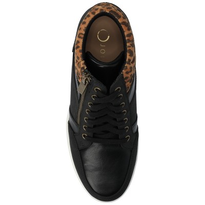 Женские кроссовки Journee Collection Journee Women's Clarity High Top Wedge Sneaker, Leopard/Camel 6 — фото 4