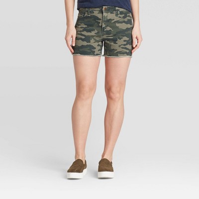 womens camo jean shorts