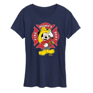Women's - Disney - Firefighter Mickey Short Sleeve Graphic T-Shirt - 1 of 4