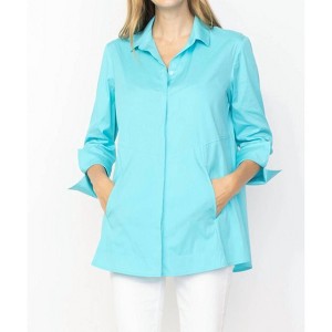 Women's The "one" Hidden Placket Shirt - habitat - 1 of 3