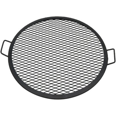 Sunnydaze Outdoor Camping or Backyard Heavy-Duty Steel Round X-Marks Fire Pit Cooking Grilling BBQ Grate - 24"