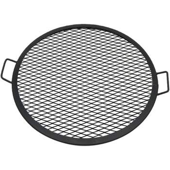 Sunnydaze Outdoor Camping or Backyard Heavy-Duty Steel Round X-Marks Fire Pit Cooking Grilling Grate