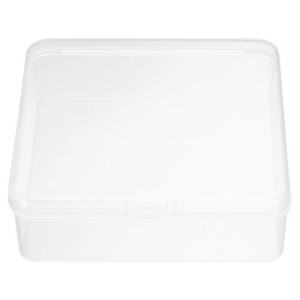 Unique Bargains Plastic Portable Beads Craft Hardware Jewelry Storage Boxes Clear 24 Pcs - 1 of 4