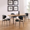 HOMLUX Set of 2 Upholstered Poplar Dining Chair Modern Faux Leather Accent Chair For Bedroom，Kitchen Dining Room，Breakfast nook - 2 of 4