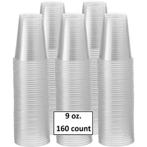 KOVOT - 160 Pack, 9 oz. - Disposable Clear Plastic Cups - 1 of 3