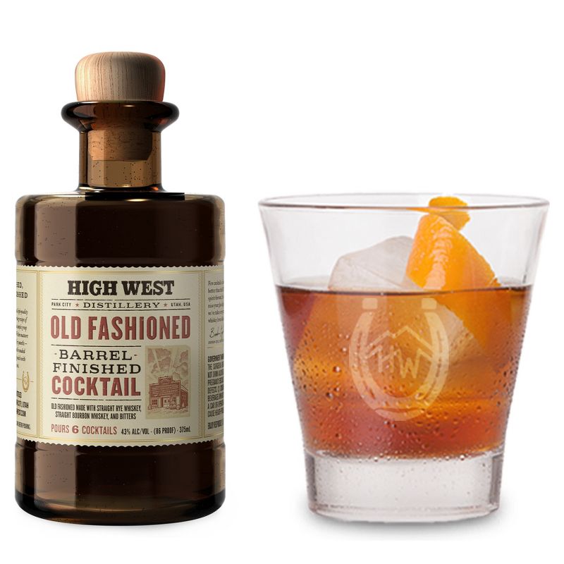 High West Old Fashioned Barrel Finished Whiskey Premixed Cocktail - 375ml Bottle, 1 of 14