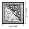 Elerevyo Women's Satin Large Paisley Contrast Color Silk Square Scarf Head Wrap Bandanas 35.4" X 35.4" - 3 of 4