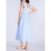 Women's Sleeveless Ruffle Shoulder Smocked Maxi Dress | Motherhood Maternity - 2 of 4