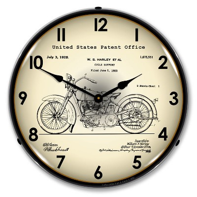 Collectable Sign & Clock | Harley 1928 Patent LED Wall Clock Retro/Vintage, Lighted