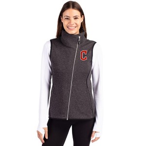 Cleveland Guardians1 Cutter & Buck Mainsail Sweater Knit Womens Asymmetrical Vest - 1 of 1