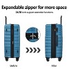 Sapphtopaz 3 Piece Hardshell Luggage Sets ABS Suitcase Luggage Carry On Suitcase, Double Spinner 8 Wheels, TSA Lock (20" 24" 28") - 4 of 4
