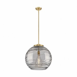 Athens Deco Swirl - 1 Light Pendant In Industrial Style-19.5 Inches Tall and 17.88 Inches Wide - 1 of 1