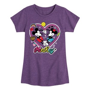 Girls' - Disney - Mickey Minnie Minkey Fitted Short Sleeve Graphic T-Shirt - 1 of 4