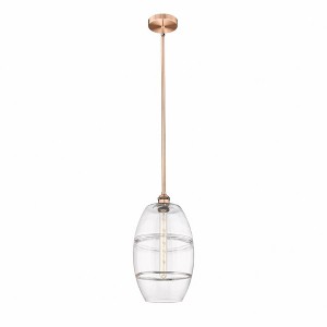 Vaz - 1 Light Stem Hung Mini Pendant In Industrial Style-18 Inches Tall and 10 Inches Wide - 1 of 1