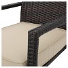 Cancun 4pc All-Weather Wicker Patio Chair Set - Brown - Christopher Knight Home: Outdoor Seating with Coffee Table - 4 of 4