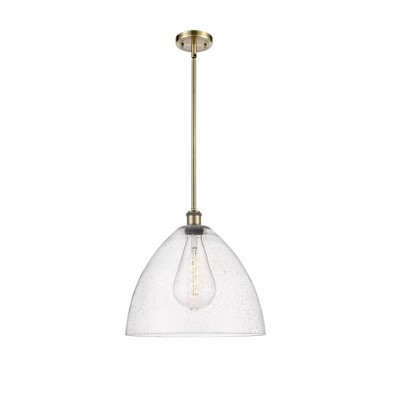 Bristol Glass - 1 Light Pendant In Industrial Style-16.75 Inches Tall and 16 Inches Wide