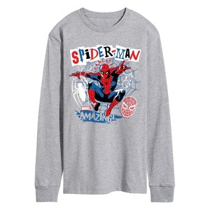 Men's - Marvel - Spider-man Punk Poster Style Long Sleeve Graphic T-Shirt - 1 of 4