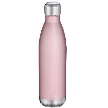 ShakeSphere Tumbler Steel: Protein Shaker Bottle Keeps Hot Drinks Hot & Cold Drinks Cold, 24 oz., Easy Clean Up - Mirrored Pink