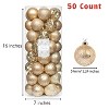 Every Day is Christmas Round 50ct 2.24"/57mm Shatterproof Christmas Tree Ornaments Set, Christmas Tree Balls Decoration - 2 of 4