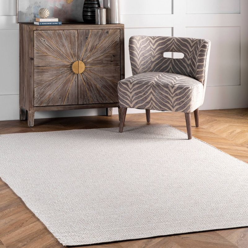 3&#39;x5&#39; Cotton Hand Loomed Lorretta Area Rug Taupe - nuLOOM, 3 of 11