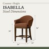 Maven Lane Isabella Fabric High Back Counter Height Bar Stool - 3 of 4
