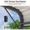 Heynemo 12x20 FT Metal Carport, Heavy Duty Carport Canopy with Galvanized Steel Roof and Frame, Outdoor Storage Car Port with Enhanced Base, Grey - 3 of 4