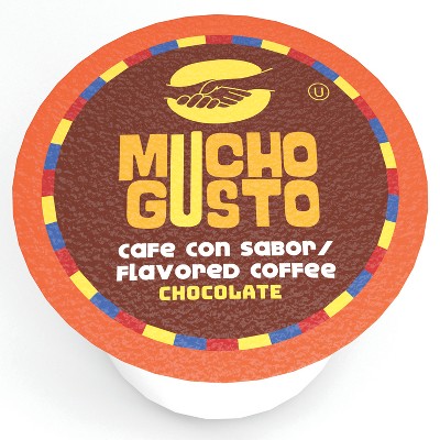 Mucho Gusto Chocolate Flavored Coffee Pods,Compatible Keurig 2.0 Brewers,40 Ct