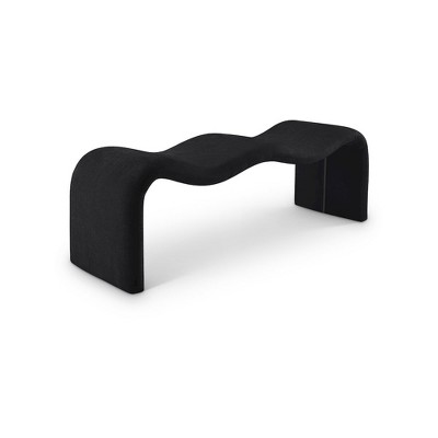 Meridian Furniture,Willow Chenille Fabric Bench