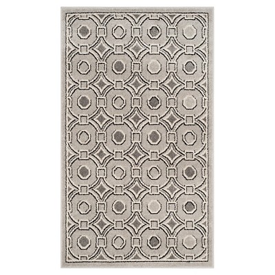 Light Gray/Ivory Abstract Loomed Accent Rug - (3'x5') - Safavieh