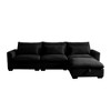 Oversized 122" Corduroy Cloud Modular L-Shaped Sectional Sofa with Big Deep Seat and Storage Ottoman, 4-Piece Free combination Sofa - 4 of 4