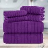 BAGOKIE 100% Turkish Cotton Corduroy Ribbed Bath Towels 6-Piece Set - 4 of 4