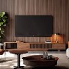 Luck Live 78.54in expandable TV stand with 2 drawers, 2 cabinet doors, one open storage, maximum 120 inches/Walnut color&Modern - 3 of 3